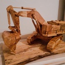 Wooden Pelleteuse en frêne caterpillar 6015b