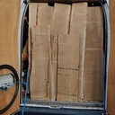 Table et banc en chêne massif et piètement fer "trapèze"