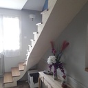 Marches d'escalier bois sur escalier béton