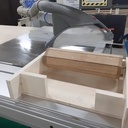 Habillage de vase en chêne