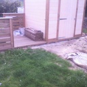 Abri de jardin avec petite terrasse 2014-2015