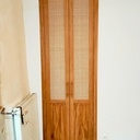 Portes chêne et cannage