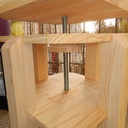 Tabouret réglable octogonal