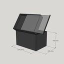 Socle TV pour visites d'une cave