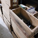 Lot de 62 casiers anciens, vides de menuisier