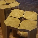 Petit tabouret en chêne