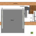 Terrasse pour SPA gonflable, avec couvercle motorisé.