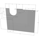 Pièces pour fermer les ouvertures dans le carter d'aspiration de la scie Kity 609