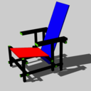 La Blue and Red Chair de Rietveld