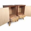 Chevets viking en frêne et noyer