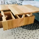 Table basse à double plateaux relevables