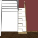 Escalier étagère à pas japonais