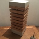 Lampe bois beton