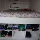 Lit deux place haut avec rangements