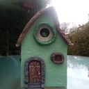 Nichoir à mésanges Ciment et bois