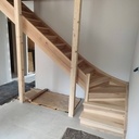 Escalier quart tournant frêne olivier