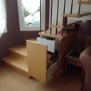 Escalier sans limons apparents