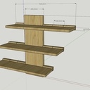 Etagère murale autoportante toujours sans ferraille