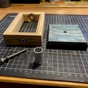 Soliflore bois et verre