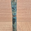 Stylo bois roller panache en bois de peuplier stabilisé bleu