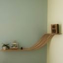 Etagere design cintree en chêne