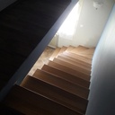 Marches d'escalier bois sur escalier béton