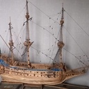 Création au 1/90 ième du navire "  La Couronne" 1200 heures de travail