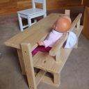 Pupitre d'école pour poupées