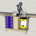 Meuble pour scie à onglet