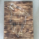 Décoration tête de loup