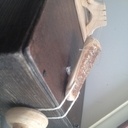 VU DE LA FIXATION DU CORDIER ET CORDIER EN NOYER.. ET CHEVALET EN HETRE..