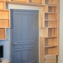 Bibliothèque murale en caissons