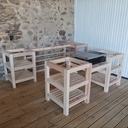 Cuisine d'été en bois de charpente