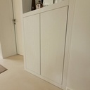 Brossé et laqué blanc