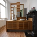 Meuble de salle de bain deux faces