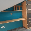 Mon bureau avec rangements en latté frêne