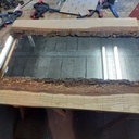 Live edge mirror => Bois brut