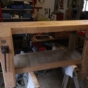 Etabli ancien refait de A à Z pour devenir meuble double vasques