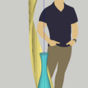 Torche en bois décorative