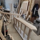 Escalier demi tournant frêne olivier