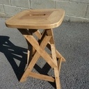 Tabouret  4 croix de st André inclinées