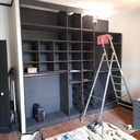 Un dressing gris et noir