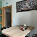 Table snack en chêne massif