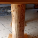 Table à manger en mélèze et pin cembro