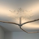 Lustre 3 branches (Châtaigner/ Inox)