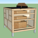 Meuble pour défonceuse sous table