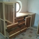 Cuisine en noyer et frene