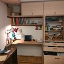 Placard Bureau Coin-TV à la place d'un placard encastré