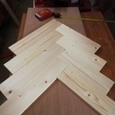 TABLE BASSE BATON ROMPU / CANNAGE