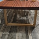 Table en sapelli et hêtre